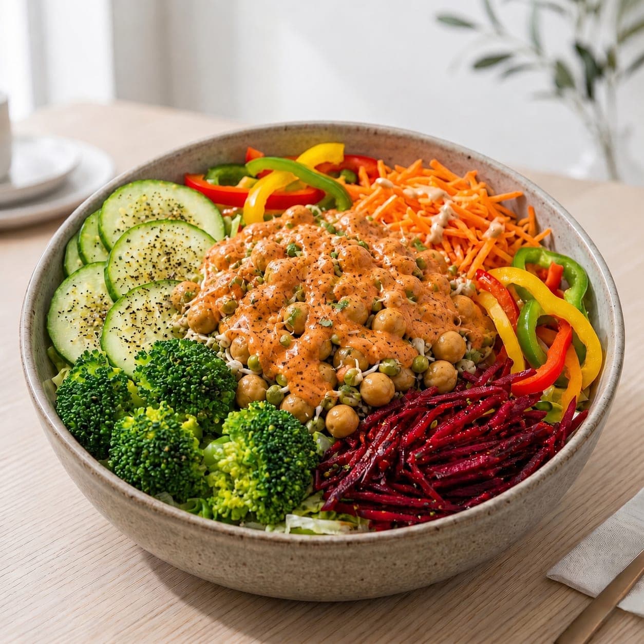Sprouts and Chickpea Salad