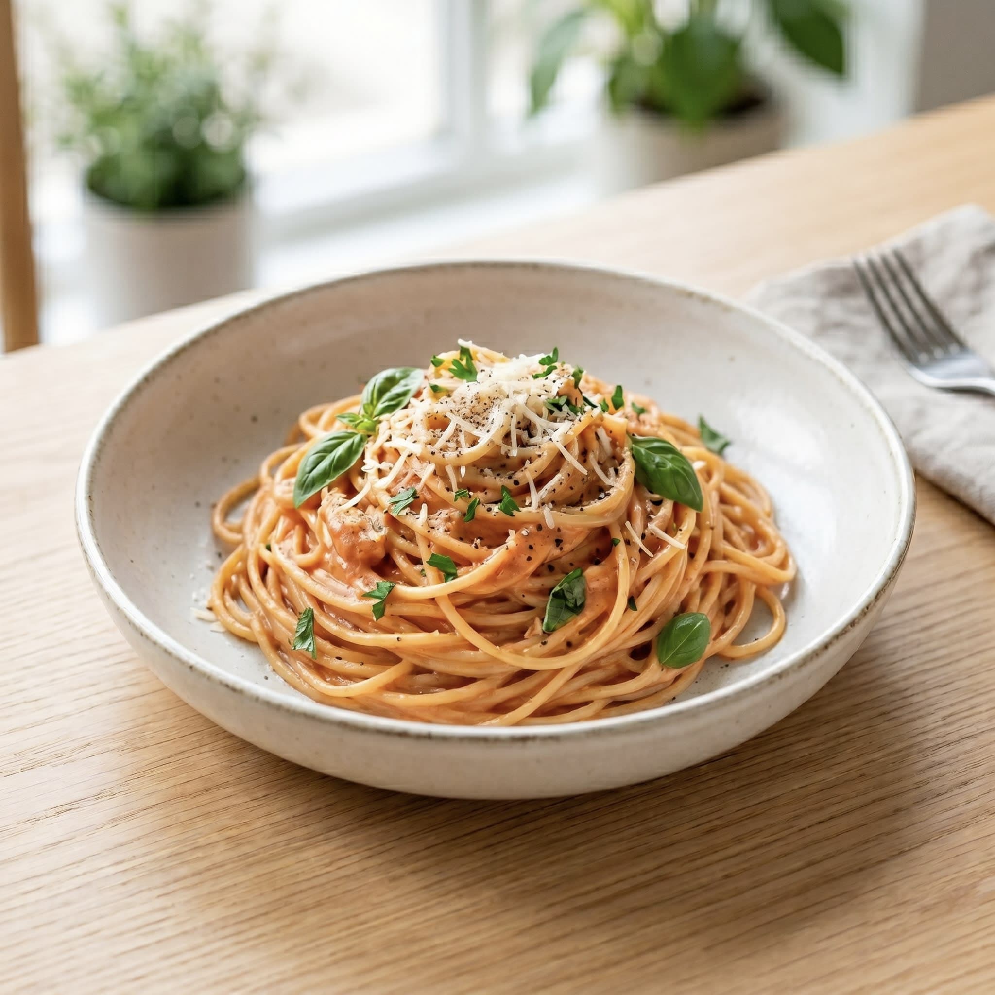 Pink Sauce Spaghetti Pasta